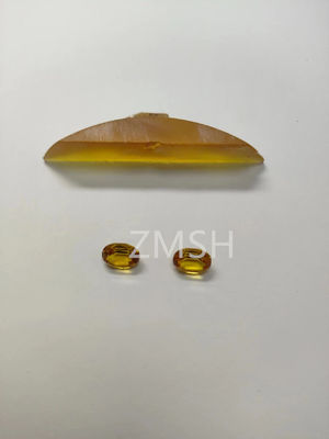 Золотой искусственный сапфир сырой драгоценный камень шкала твердости Моха 9 кристаллов для ювелирных изделий