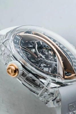 Изготовленный на заказ корпус часов из оптического стекла с сапфировым стеклом Детали лицевой панели С-ось