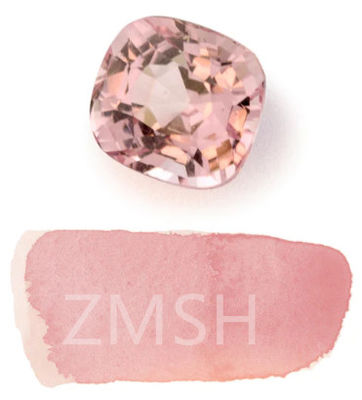 Персиковый розовый Синтетический сырой драгоценный камень с твердостью Моха 9 Настройка на ювелирные изделия