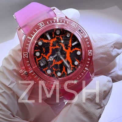 Лабораторно выращенная Sakura Pink Sapphire Часовая коробка