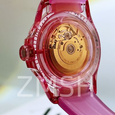 Лабораторно выращенная Sakura Pink Sapphire Часовая коробка
