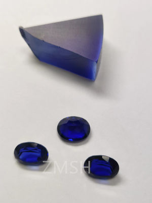 Хорошая цена Blue Sapphire Row Gem Fe Ti Doped Kashmir Oceanic Azure Gem Crystal Jewelry (Синий сапфировый камень в ряду) онлайн