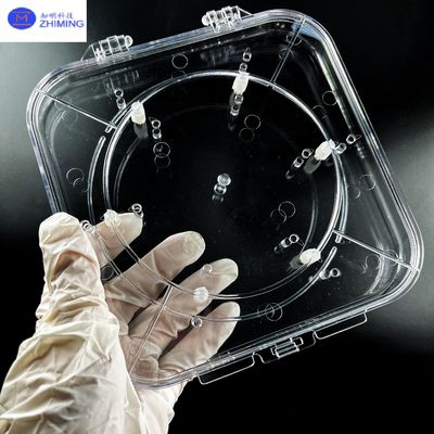 Хорошая цена Регулируемая коробка для пластин, прозрачный ПК-держатель для пластин для защиты полупроводников онлайн