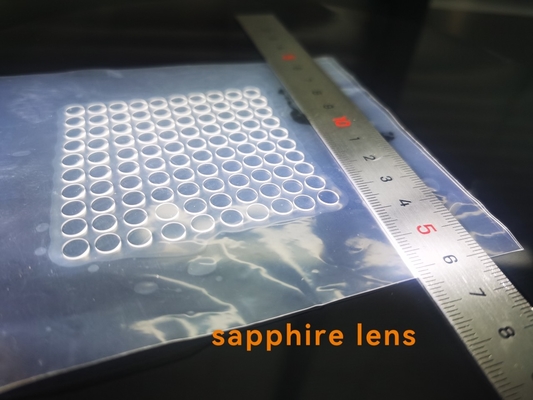 Хорошая цена Al2O3 Custom Single Crystal Sapphire Laser Cut Windows Glass Dia5.5 x 0.5mmt DSP онлайн