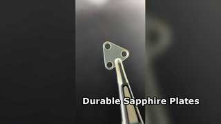 Изготовленная на заказ сапфировая пластина с отверстиями